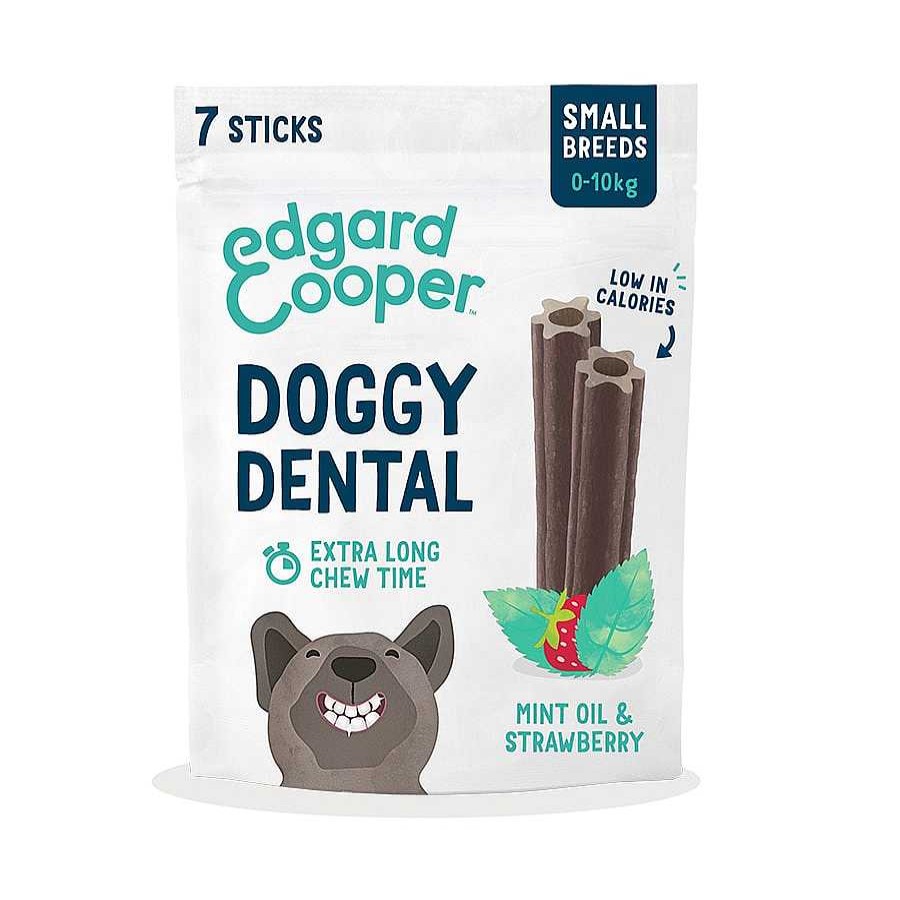 Perros Edgard & Cooper Snacks Y Chuches | Edgard & Cooper Small Snacks Dentales Fresa Y Menta Para Perros