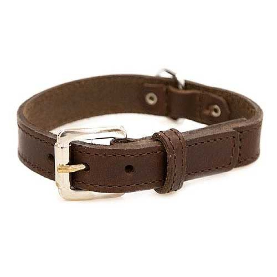 Perros TK-Pet Arneses, Collares Y Correas | Tk-Pet Namur Collar De Cuero Marr N Para Perros