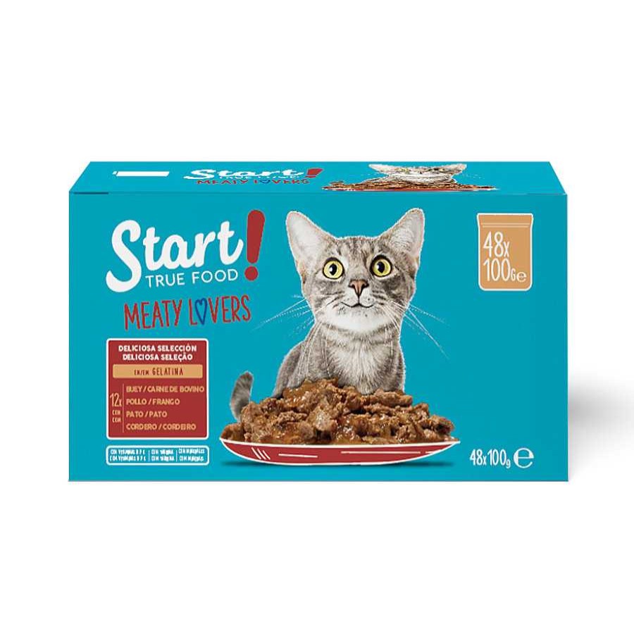 Gatos Start Comida H Meda | Start Cat Selecci N De Carnes Sobre Con Gelatina Para Gatos