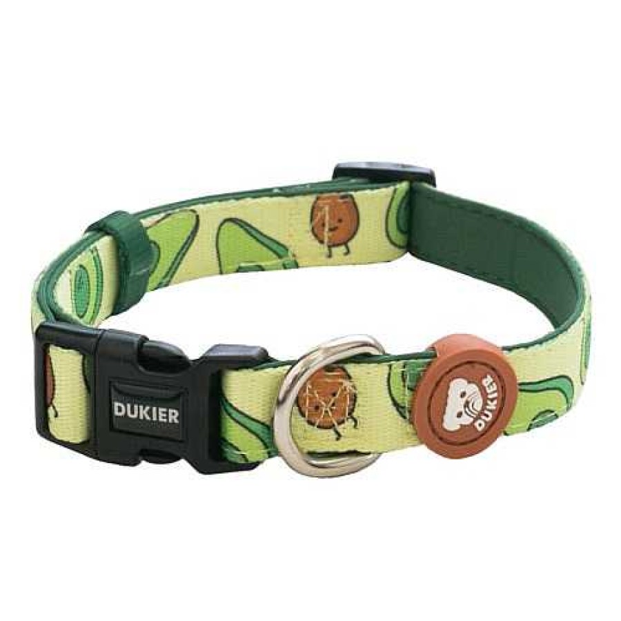 Perros Dukier Arneses, Collares Y Correas | Dukier Avocado Collar Estampado Aguacates Para Perros