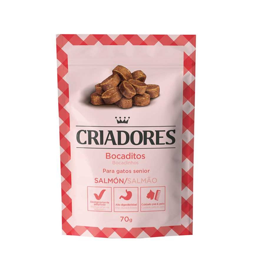 Gatos Criadores Snacks | Criadores Bocaditos Senior De Salm N Para Gatos