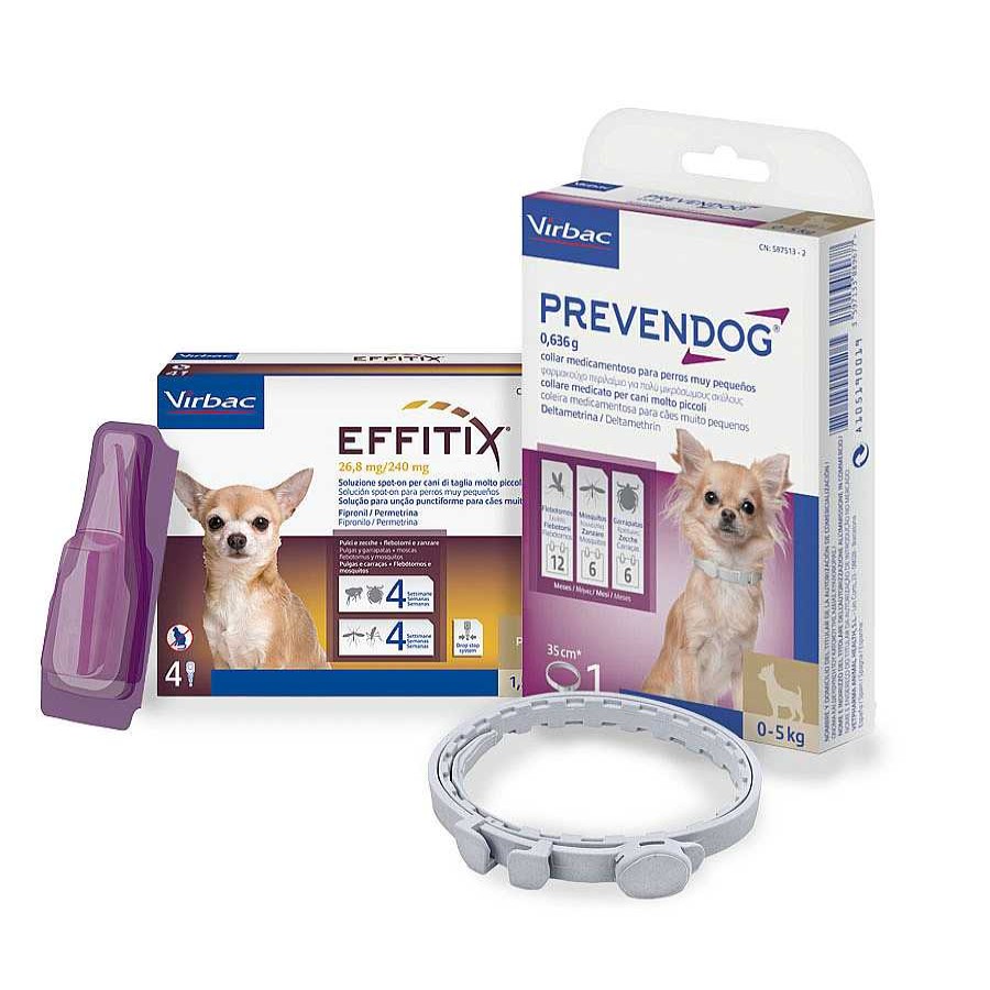 Perros Virbac Antiparasitarios | Virbac Pack Prevendog Collar Antiparasitario + Effitix Pipetas Para Perros