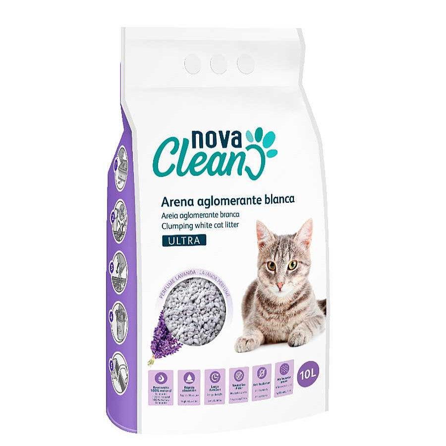 Gatos Nova Clean | Nova Clean Ultra Lecho Aglomerante Lavanda Para Gatos