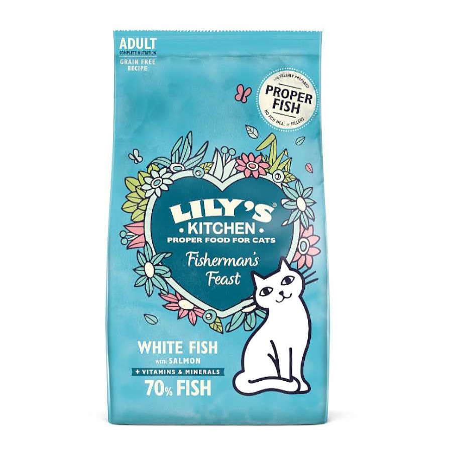 Gatos Lily's Kitchen Pienso Seco | Lily'S Kitchen Pescado Blanco Pienso Para Gatos