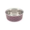 Perros TK-Pet Comederos Y Bebederos | Tk-Pet Inox Pawprint Comedero Rosa Para Perros