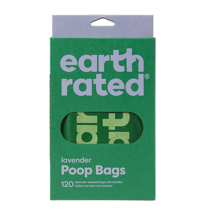 Perros Earth Rated Bolsas Y Dispensadores | Earth Rated Easy Tie Lavanda Bolsas Con Asas Para Heces De Perro