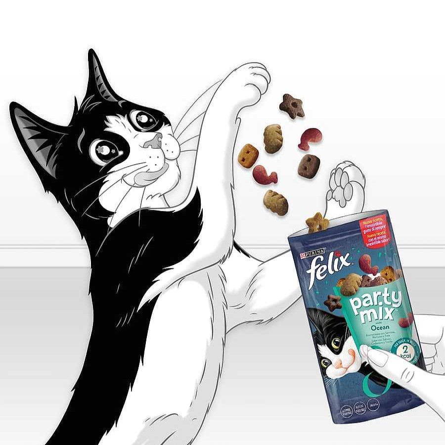 Gatos Felix Snacks | Felix Party Mix Ocean Bocaditos Para Gatos