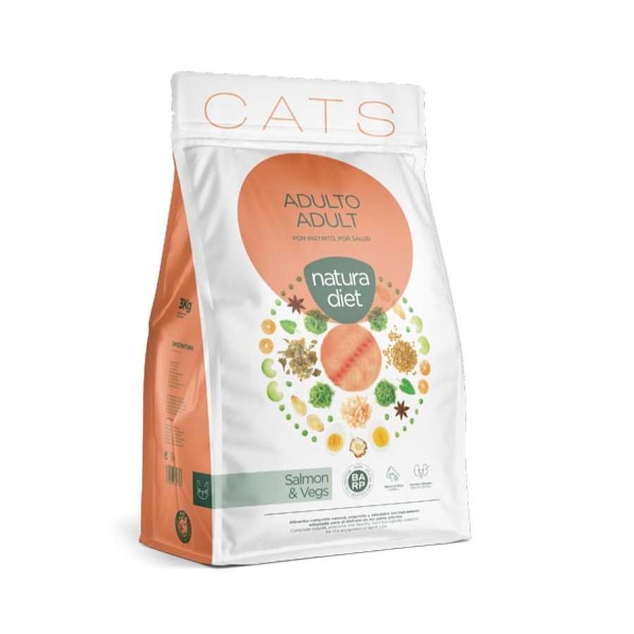 Gatos Natura Diet Pienso Seco | Natura Diet Adult Salm N Y Vegetales Pienso Para Gatos