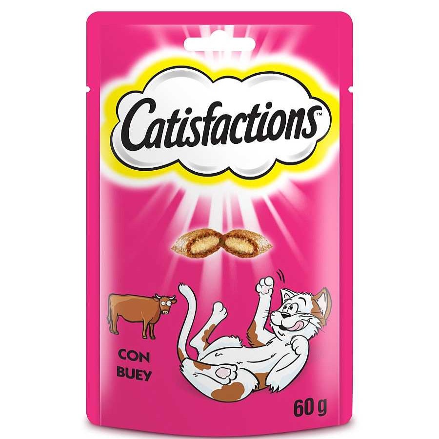 Gatos Catisfactions Snacks | Catisfactions Premios De Buey Para Gatos