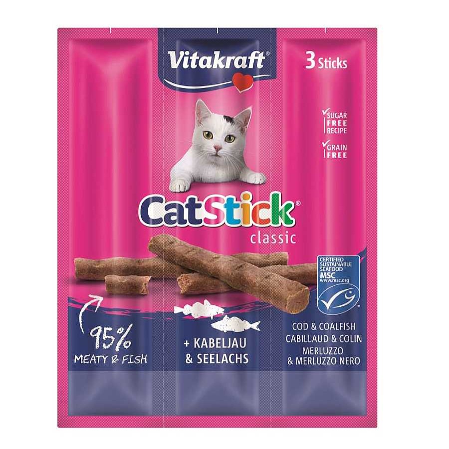 Gatos Vitakraft Snacks | Vitakraft Cat Stick Classic Con Bacalao Y At N