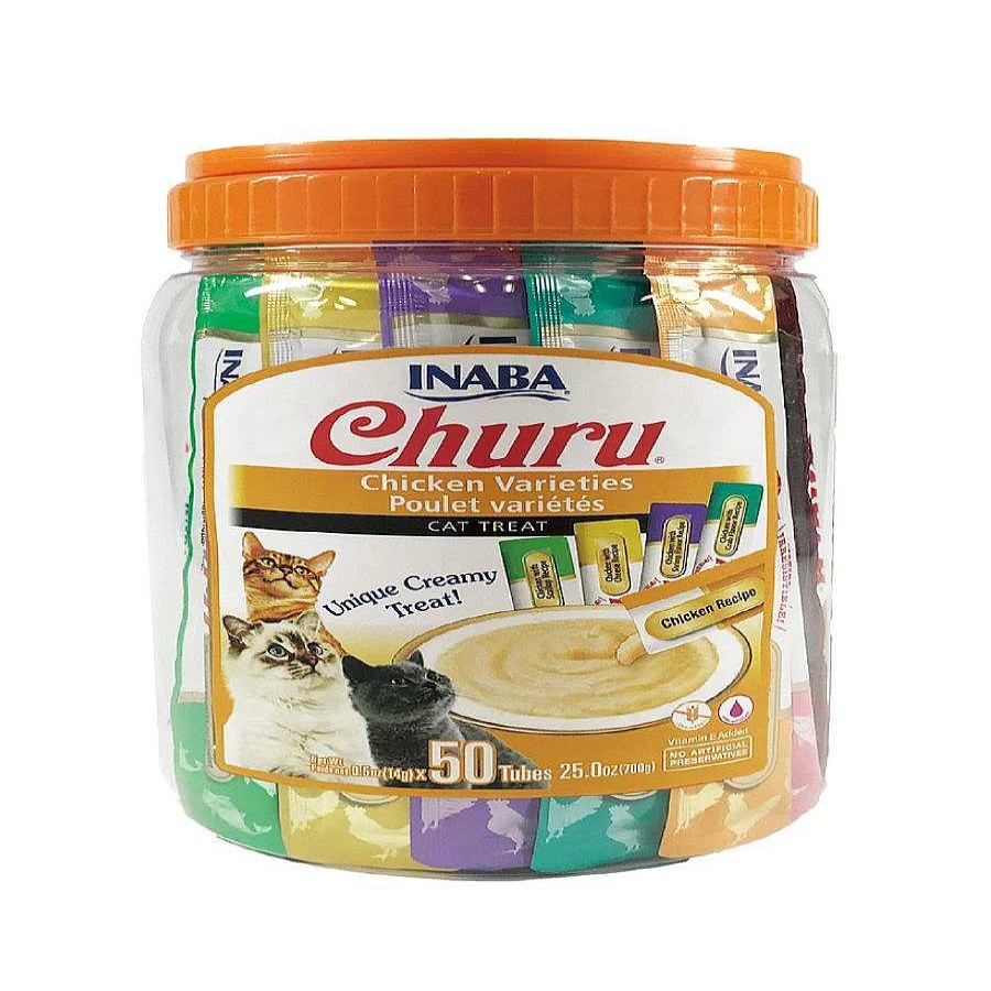 Gatos Churu Snacks | Churu Snack Cremoso Variedades De Pollo Para Gatos