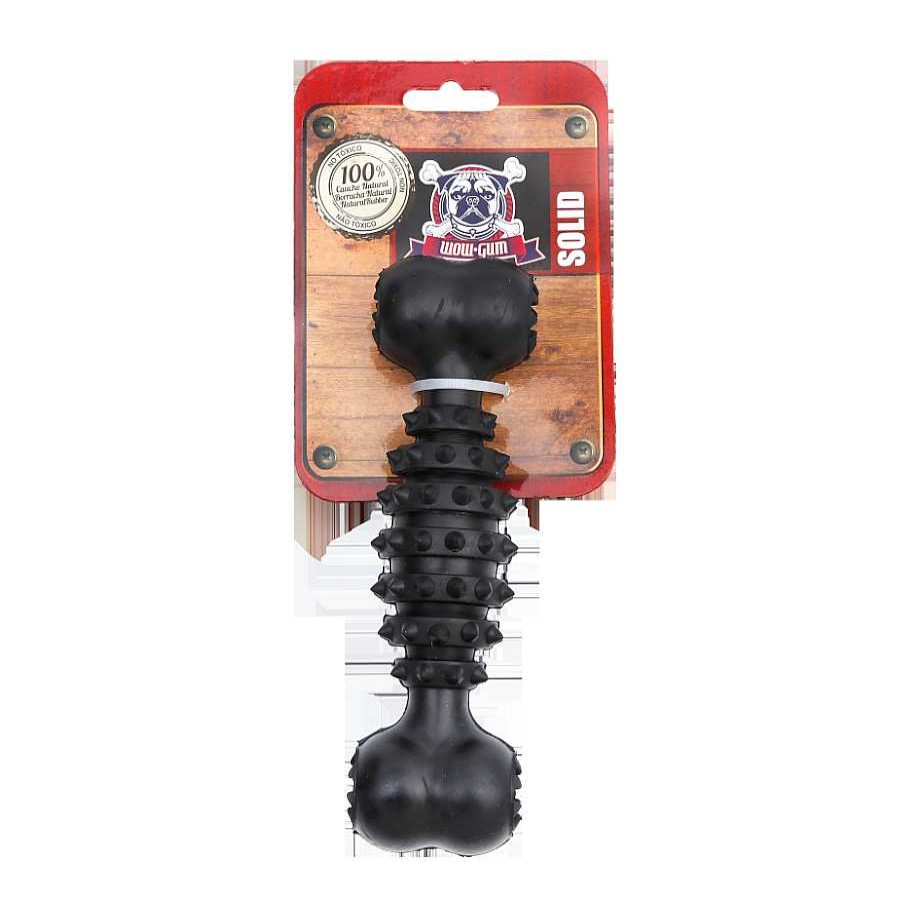 Perros Wow Gum Juguetes | Wow Gum Hueso Negro De Goma Mordedor Para Perros