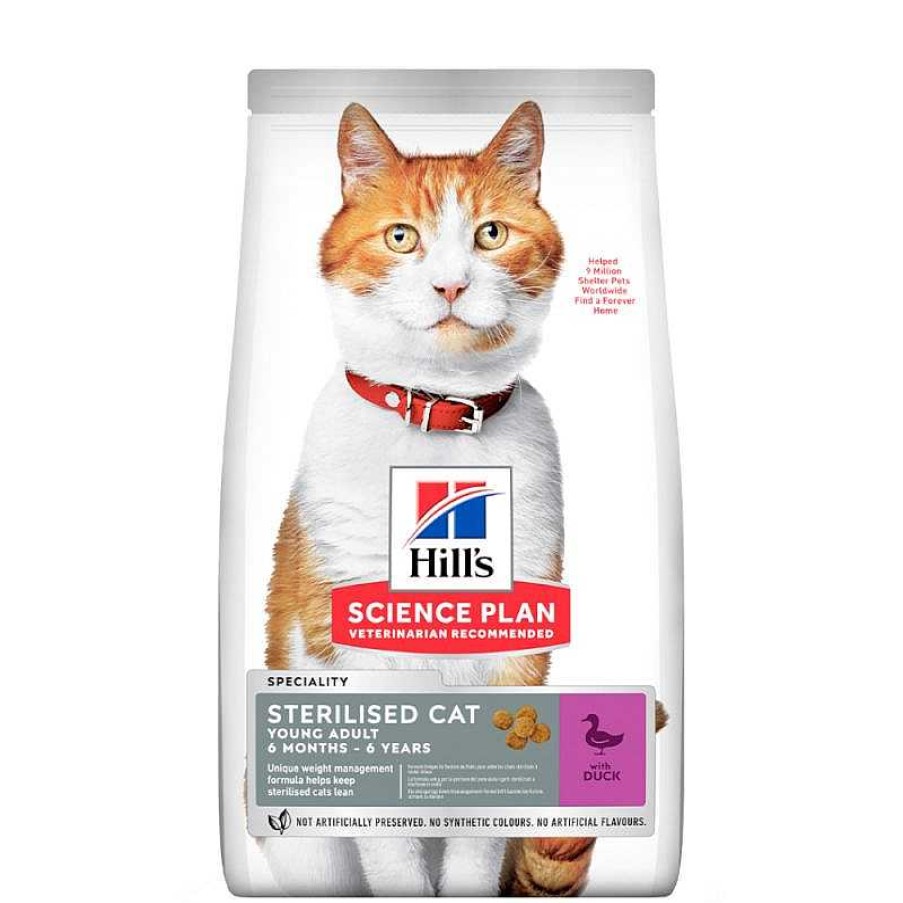 Gatos Hill's Pienso Seco | Hill'S Science Plan Sterilised Young Adult Pato Pienso Para Gatos