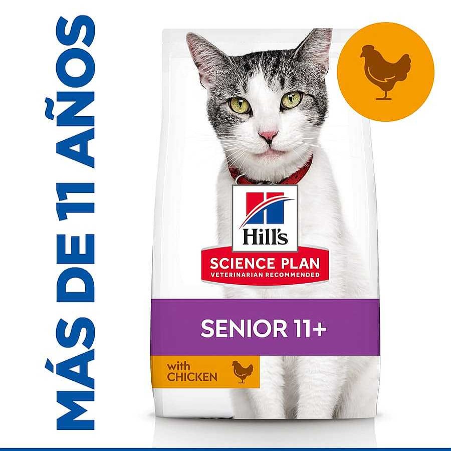 Gatos Hill's Pienso Seco | Hill'S Science Plan Senior 11+ Pollo Pienso Para Gatos