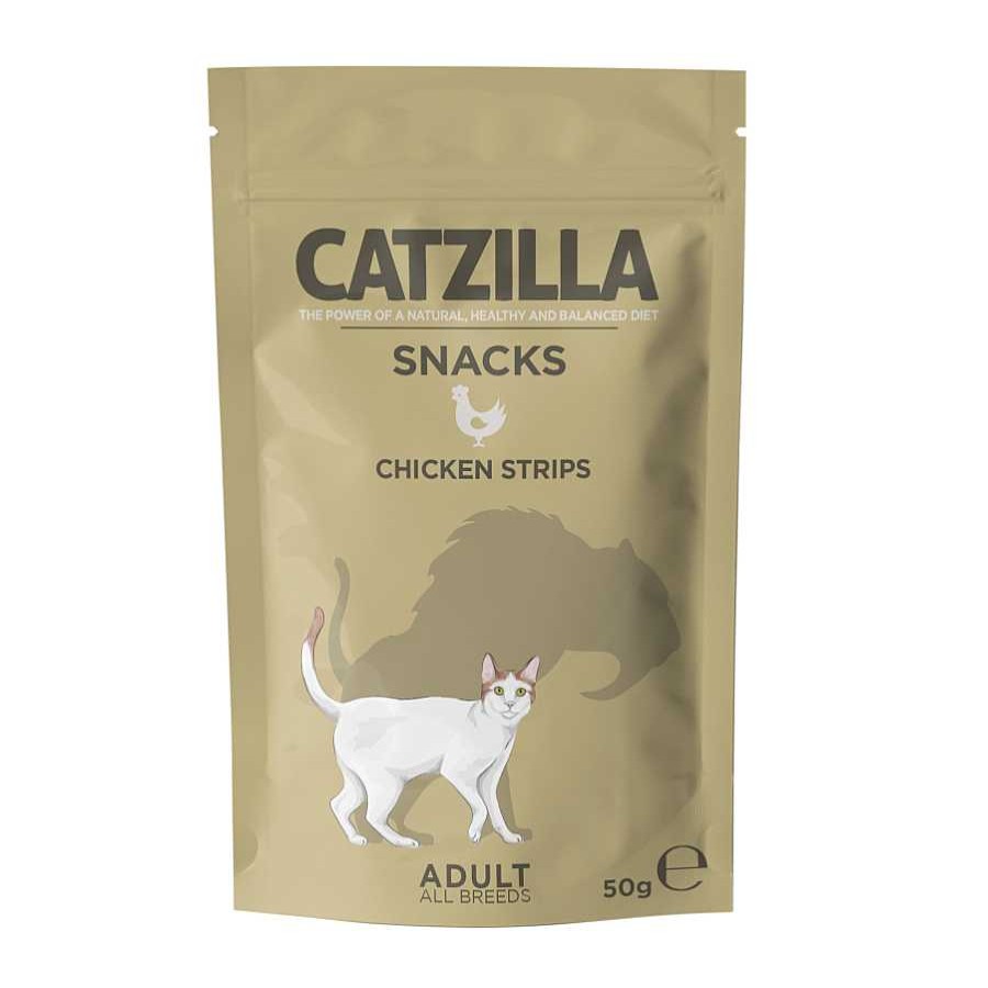 Gatos Catzilla Snacks | Catzilla Tiras Piccolinis De Pollo Para Gatos