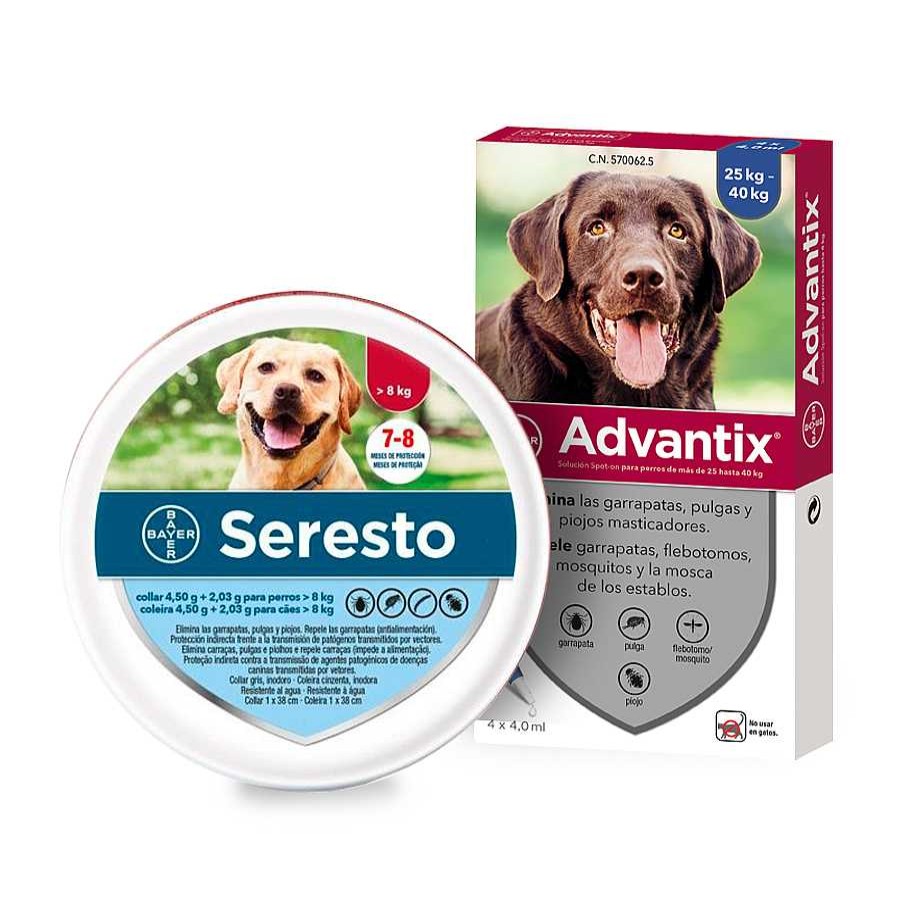 Perros Seresto + Advantix Antiparasitarios | Seresto Collar Antiparasitario Y Advantix Pipetas Para Perros - Pack