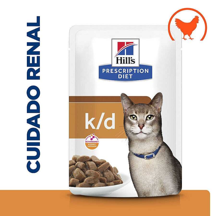 Gatos Hill's Dietas Veterinarias | Hill'S Prescription Diet Kidney Care K/D Pollo Sobre Para Gatos