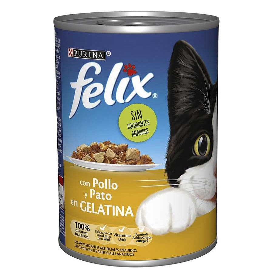 Gatos Felix Comida H Meda | Felix Pollo Y Pato En Gelatina Lata