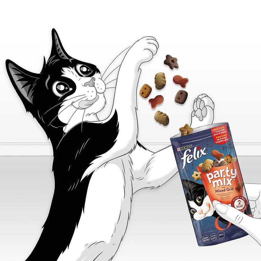 Gatos Felix Snacks | Felix Party Mix Grill Bocaditos Para Gatos