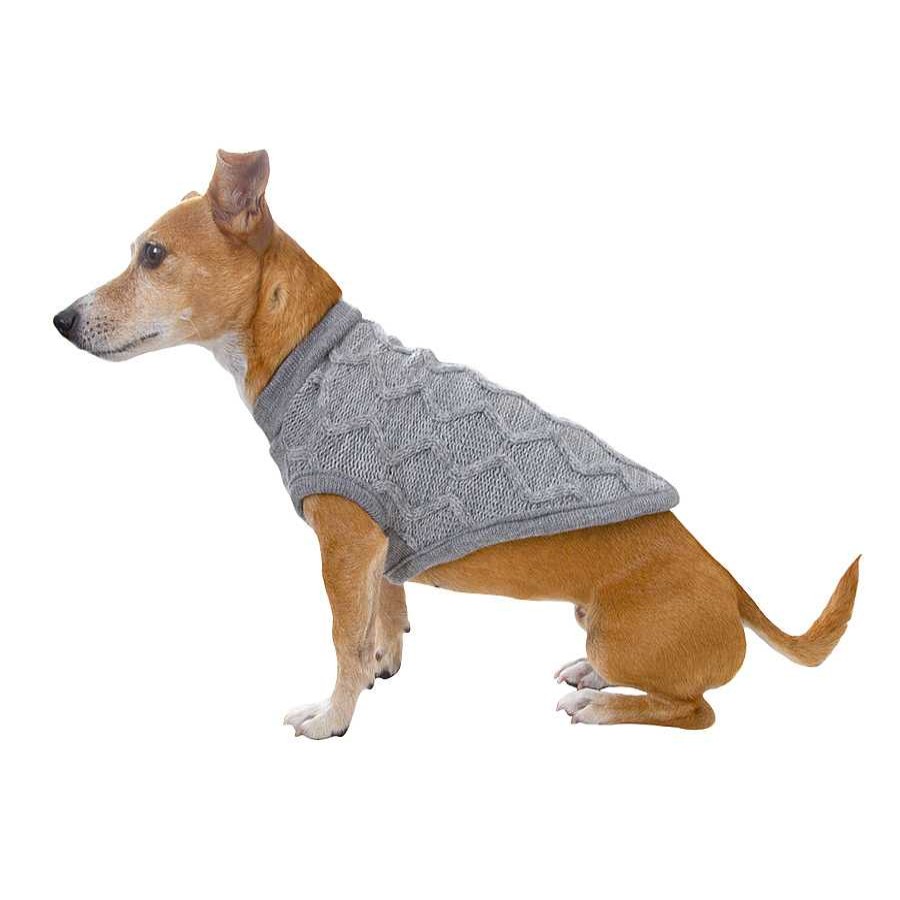 Perros Outech Ropa | Outech Rombos Jersey De Punto Gris Para Perros