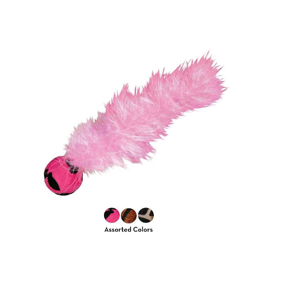 Gatos Kong Juguetes | Kong Active Wild Tails Pelota Con Plumas Para Gatos