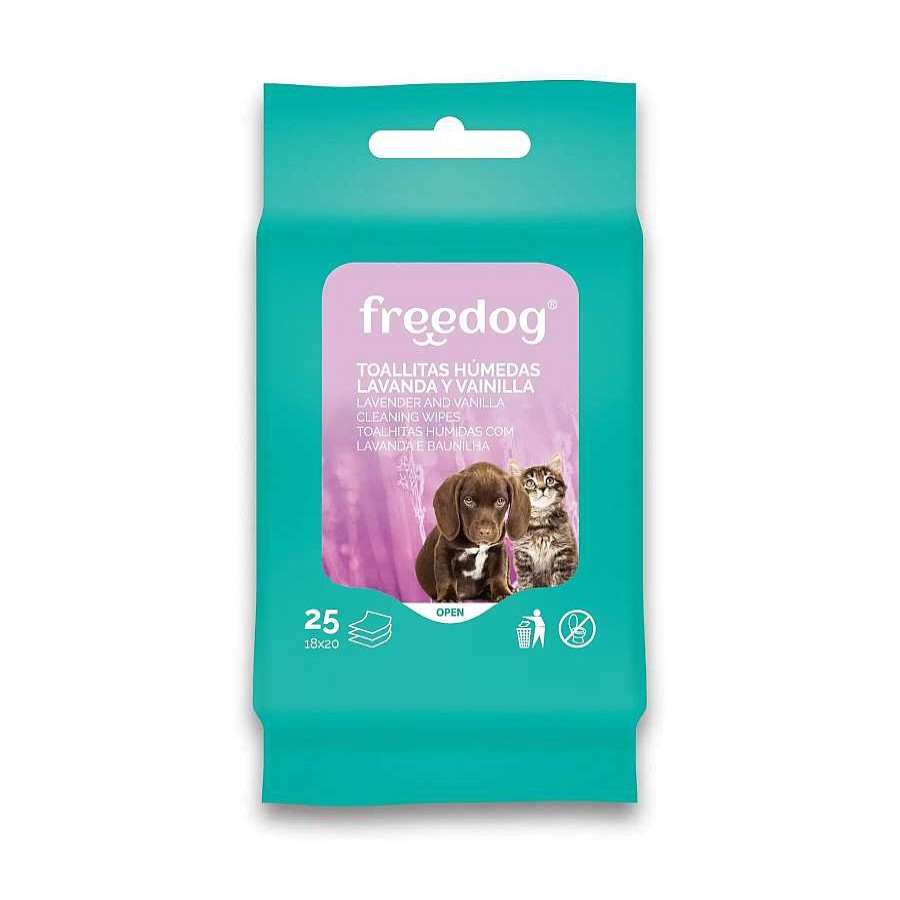 Perros Freedog Cuidado Del Pelo | Freedog Toallitas H Medas Con Lavanda Y Vainilla Para Perros Y Gatos