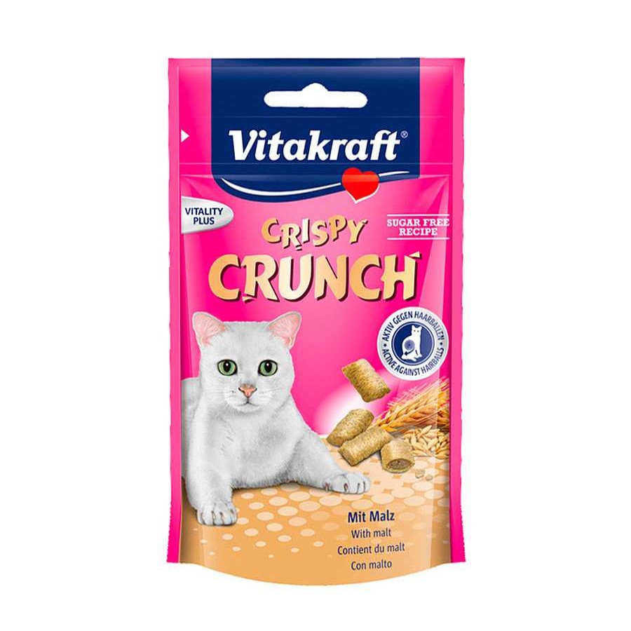 Gatos Vitakraft Snacks | Vitakraft Bocaditos Crispy Crunch Malta Para Gatos