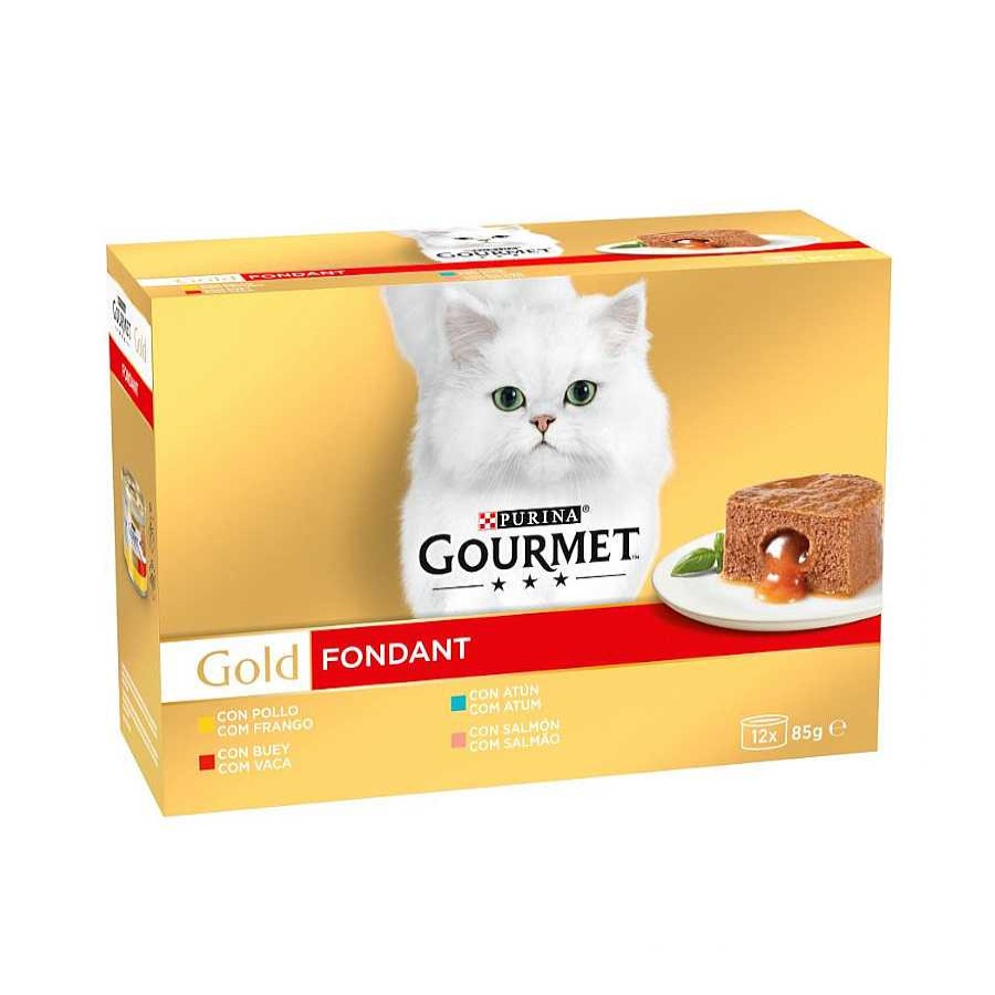 Gatos Gourmet Comida H Meda | Gourmet Gold Fondant Sabores Variados - Multipack