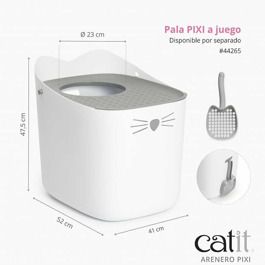 Gatos Catit Areneros | Catit Pixi Arenero Blanco Para Gatos