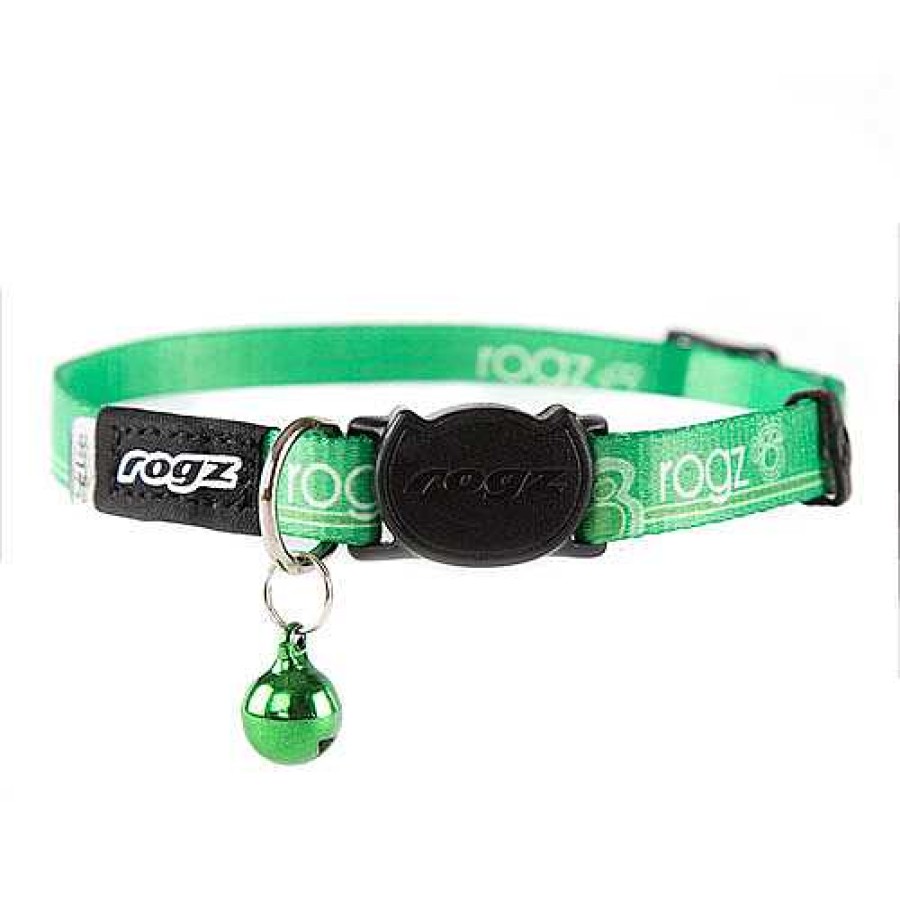 Gatos Rogz Transportines Y Viaje | Rogz Kiddycat Collar Verde Para Gatos