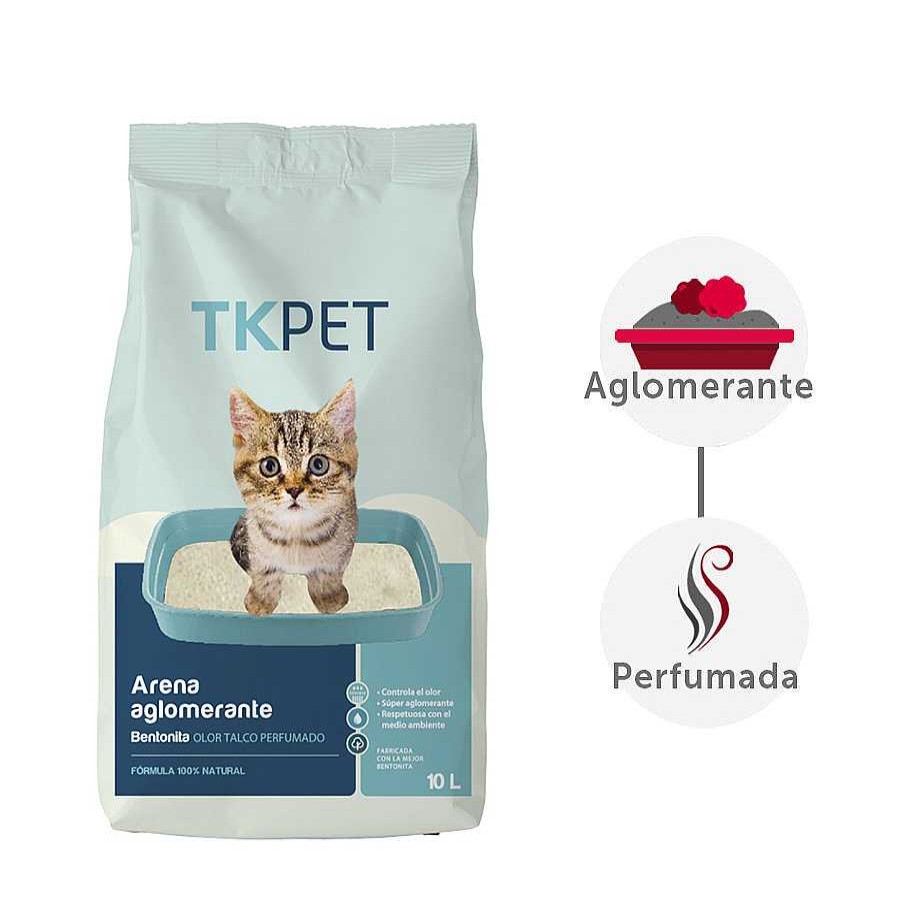 Gatos TK-Pet | Tk-Pet Arena Aglomerante Bentonita Y Talco Para Gatos