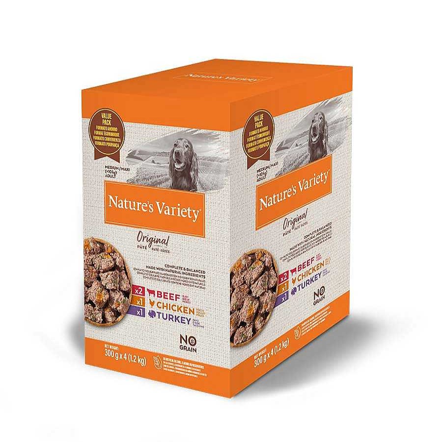 Perros Nature's Variety Comida H Meda | Nature'S Variety Original Adult Medium Pat Sobre Para Perros - Multipack 4