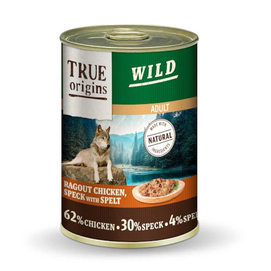 Perros True Origins Comida H Meda | True Origins Wild Adult Dados De Pollo Con Speck Y Espelta Lata Para Perros