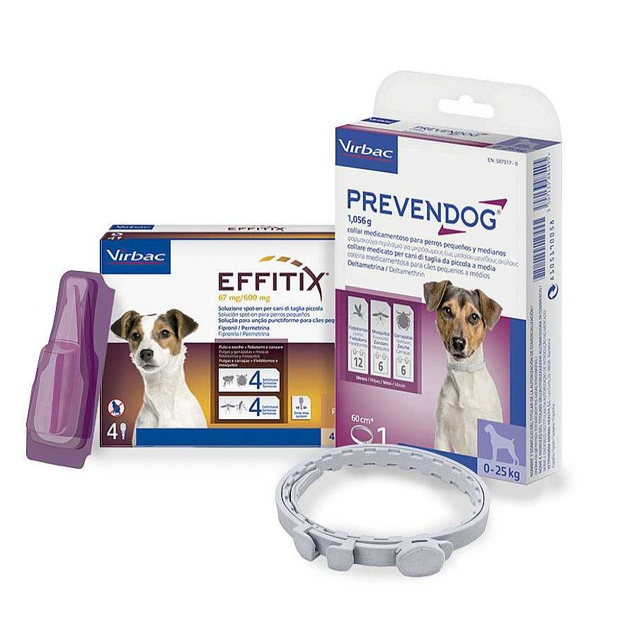 Perros Virbac Antiparasitarios | Virbac Pack Prevendog Collar Antiparasitario + Effitix Pipetas Para Perros