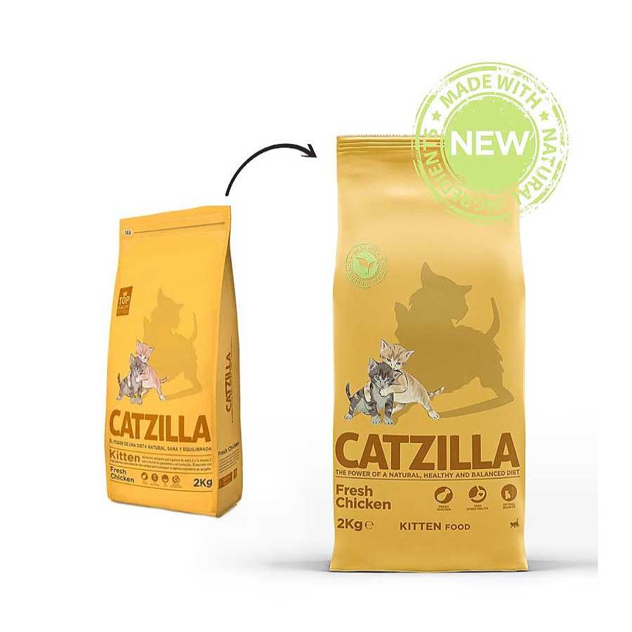 Gatos Catzilla Pienso Seco | Catzilla Kitten Pollo Pienso Para Gatos