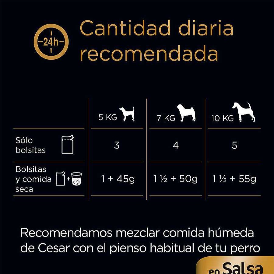 Perros Cesar Comida H Meda | Cesar Carnes Mixtas Salsa En Bolsita Para Perros - Multipack