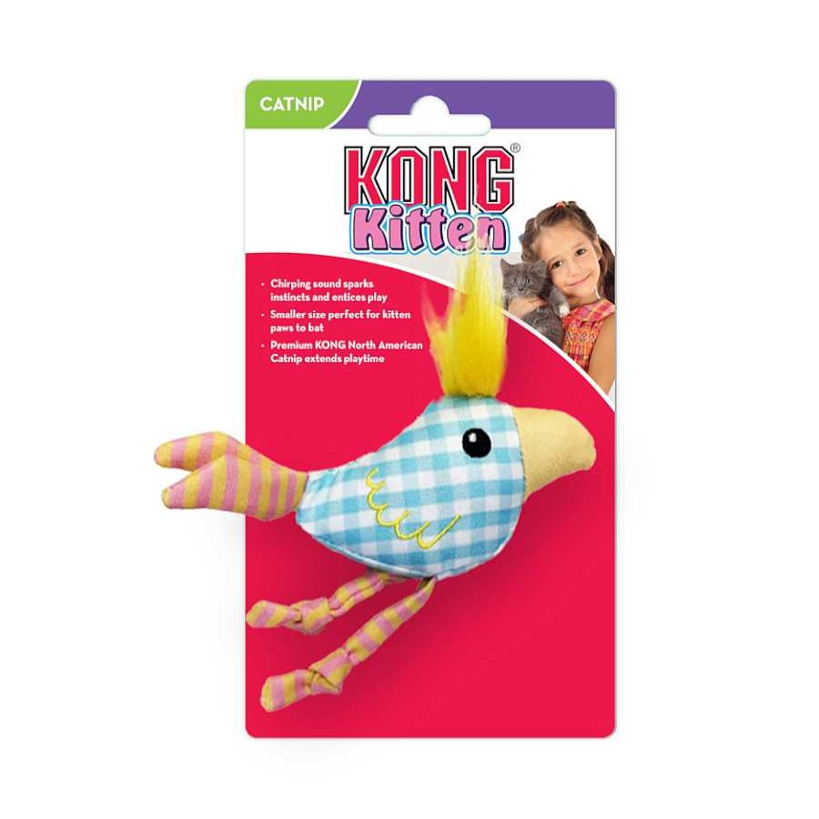 Gatos Kong Juguetes | Kong Chirpz Chick P Jaro De Peluche Para Gatitos