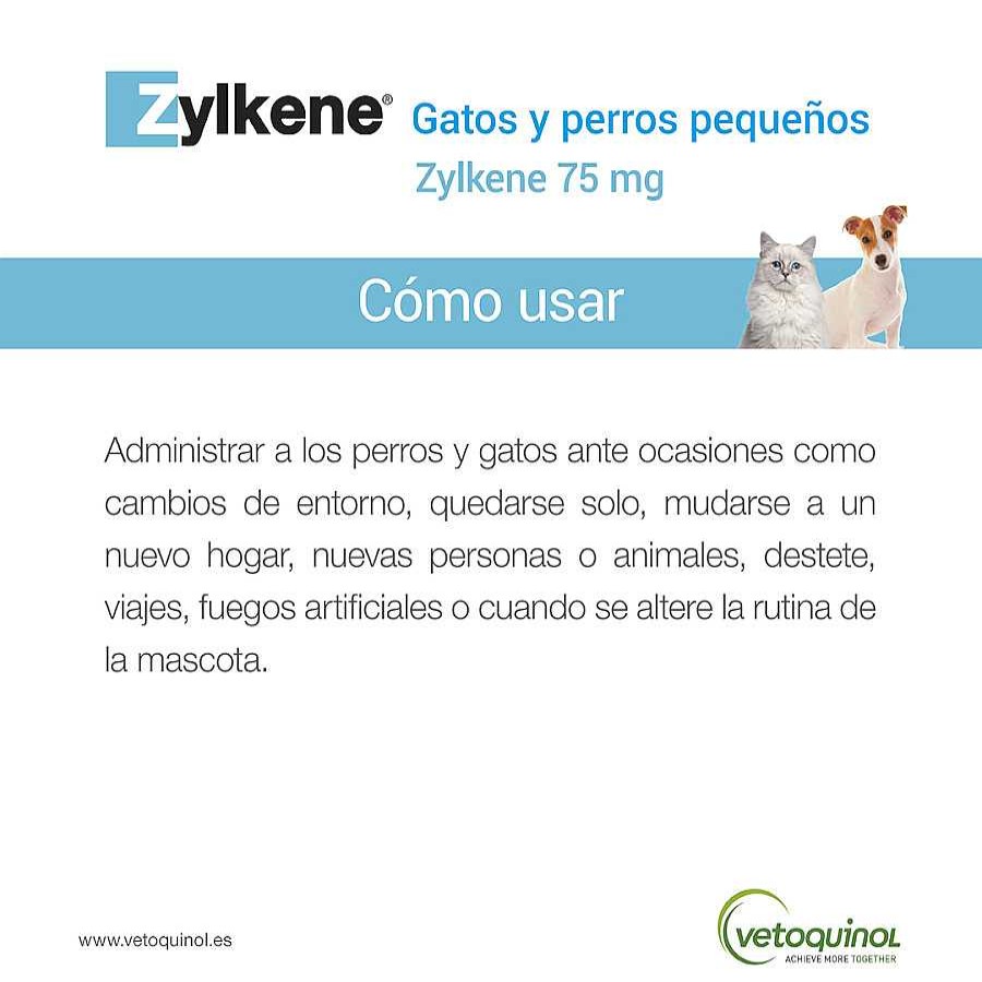 Perros Vetoquinol Salud Y Complementos | Zylkene Tranquilizante Natural En Comprimidos Para El Estr S En Perros Y Gatos