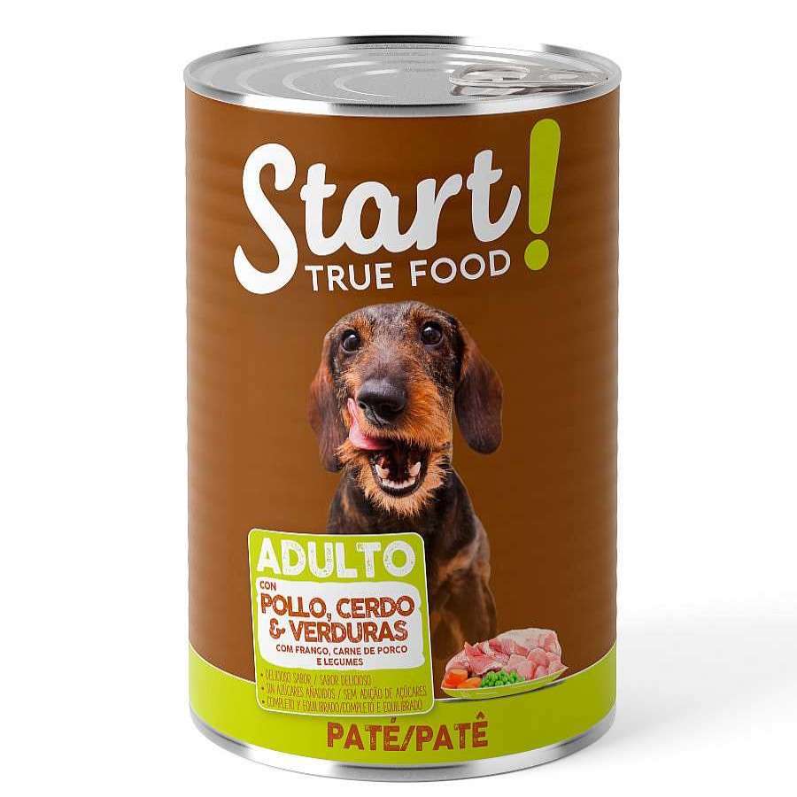 Perros Start Comida H Meda | Start Adult Pollo Con Cerdo Y Verduras En Pat Lata Para Perros