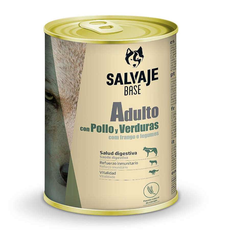 Perros Salvaje Comida H Meda | Salvaje Base Adulto Pollo Y Verduras Lata Para Perros