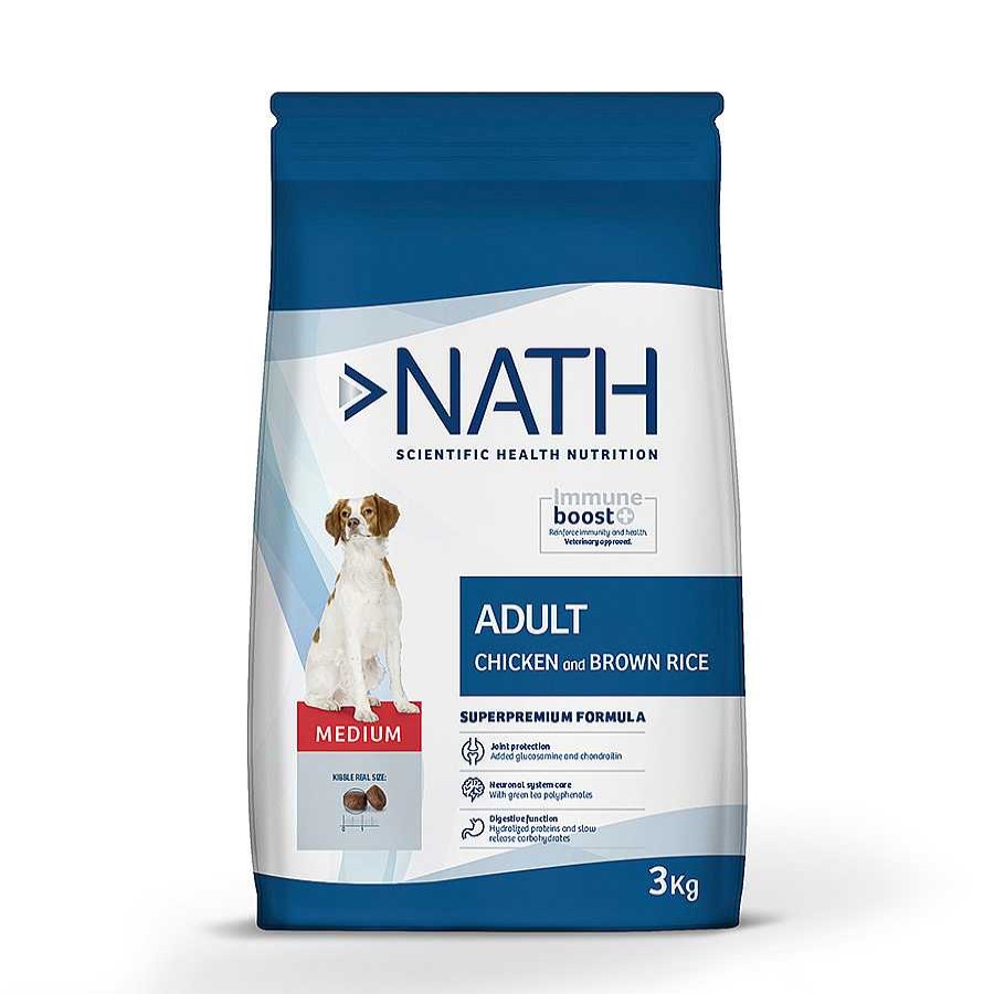 Perros Nath Pienso Seco | Nath Adult Medium Pollo Pienso Para Perros