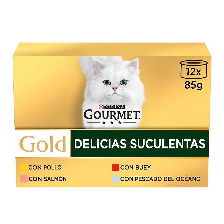 Gatos Gourmet Comida H Meda | Gourmet Gold Delicias Suculentas Mixtas Multipack Lata Para Gatos