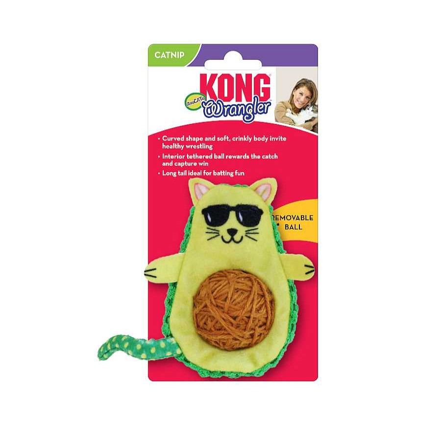 Gatos Kong Juguetes | Kong Wrangler Aguacate De Juguete Para Gatos