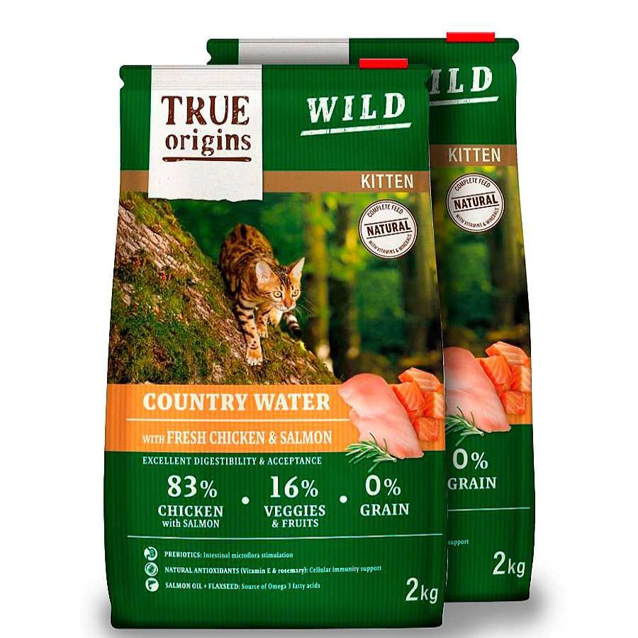 Gatos True Origins Pienso Seco | True Origins Wild Kitten Country Water Pollo Y Salm N Pienso