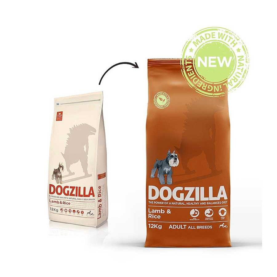 Perros Dogzilla Pienso Seco | Dogzilla Adult Cordero Y Arroz Para Perros