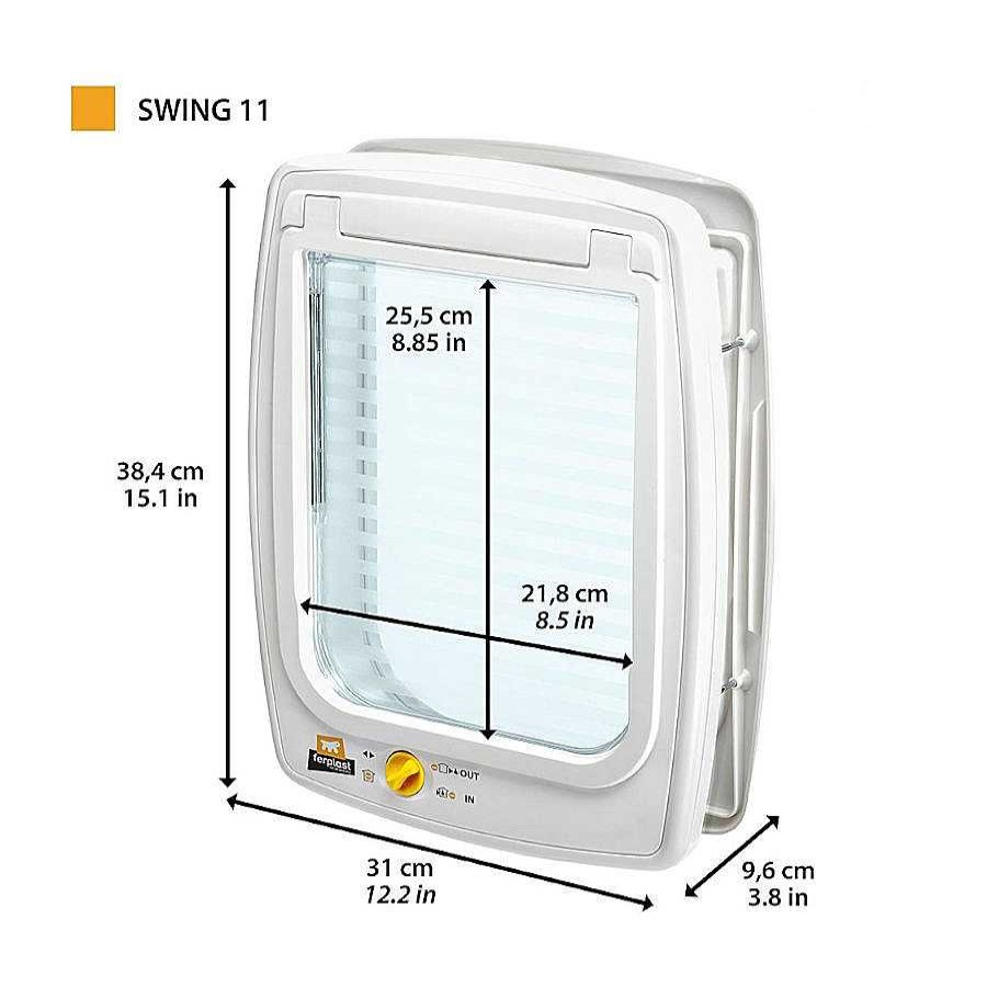 Perros Ferplast Casetas, Jaulas Y Hogar | Ferplast Swing 11 Puerta Para Perros Y Gatos