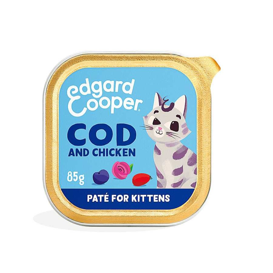 Gatos Edgard & Cooper Comida H Meda | Edgard & Cooper Kitten Bacalao Y Pollo En Pat Tarrina