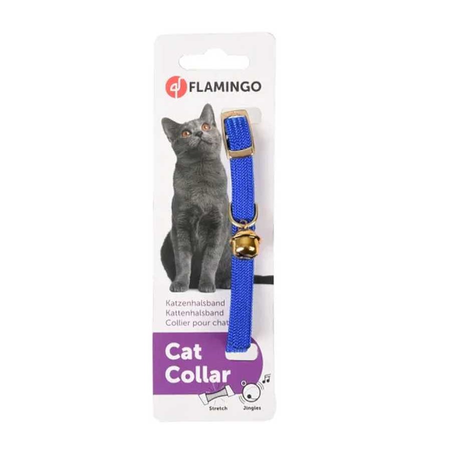 Gatos Flamingo Arneses, Collares Y Correas | Flamingo Collar El Stico Azul Para Gatos