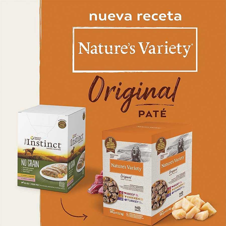 Perros Nature's Variety Comida H Meda | Nature'S Variety Original Adult Medium Pat Sobre Para Perros - Multipack 4