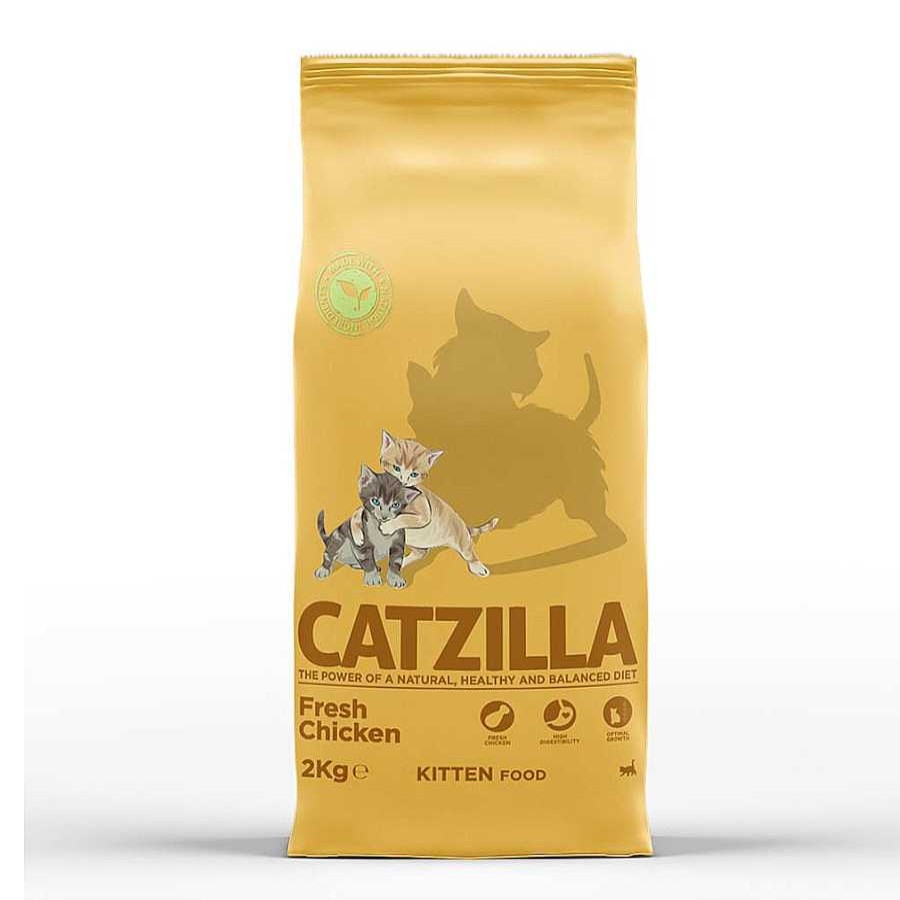 Gatos Catzilla Pienso Seco | Catzilla Kitten Pollo Pienso Para Gatos